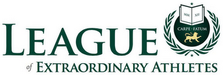 LEAGUE OF EXTRAORDINARY ATHLETES CARPE · FATUM MMXII logo