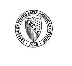 LEAGUE OF UNITED LATIN AMERICAN CITIZENS 1929 L.U.L.A.C. logo