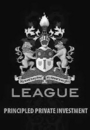 LEAGUE PRINCIPLED PRIVATE INVESTMENT MY WORD IS MY BOND MY HONOUR IS MY GLORY logo