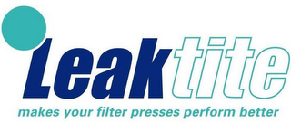 LEAKTITE MAKES YOUR FILTER PRESSES PERFORM BETTER logo