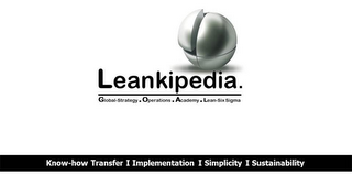 LEANKIPEDIA GLOBAL-STRATEGY OPERATIONS ACADEMY LEAN SIX SIGMA KNOW HOW TRANSFER IMPLEMENTATION SIMPLICITY SUSTAINABILITY logo