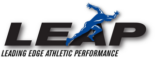 LEAP LEADING EDGE ATHLETIC PERFORMANCE logo
