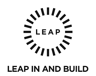 LEAP LEAP IN AND BUILD logo