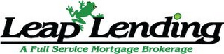 LEAP LENDING A FULL SERVICE MORTGAGE BROKERAGE logo