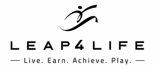 LEAP4LIFE LIVE. EARN. ACHEIVE. PLAY. logo