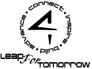 LEAPFORTOMORROW 4 CONNECT · INSPIRE · BUILD · ADVANCE logo