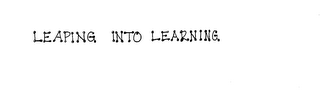 LEAPING INTO LEARNING logo