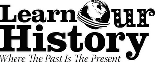LEARN OUR HISTORY WHERE THE PAST IS THE PRESENT logo