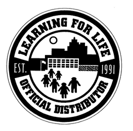 LEARNING FOR LIFE OFFICIAL DISTRIBUTOR EST. 1991 logo