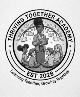 LEARNING TOGETHER, EST 2028 GROWING TOGETHER TOGETHER ACADEMY THRIVING logo