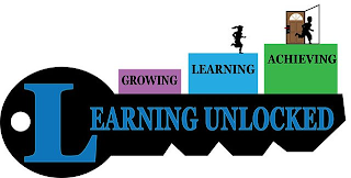 LEARNING UNLOCKED GROWING LEARNING ACHIEVING logo