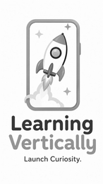 LEARNING VERTICALLY LAUNCH CURIOSITY. logo