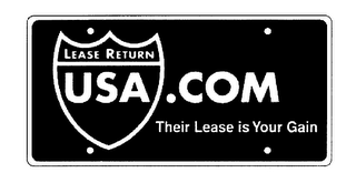 LEASE RETURN USA.COM THEIR LEASE IS YOUR GAIN logo