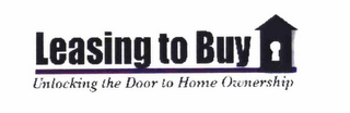 LEASING TO BUY UNLOCKING THE DOOR TO HOME OWNERSHIP logo