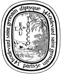 L'EAU DE TAROCCO DIPTYQUE 34 BOULEVARD SAINT GERMAIN PARIS 5E 34 BOULEVARD SAINT GERMAIN logo