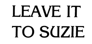 LEAVE IT TO SUZIE logo