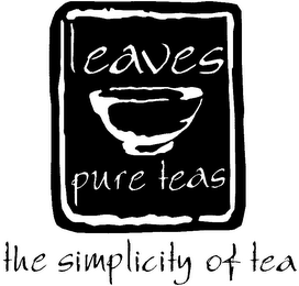 LEAVES PURE TEAS THE SIMPLICITY OF TEA logo