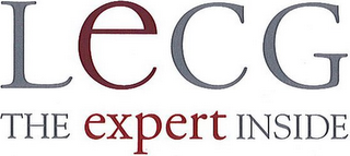 LECG THE EXPERT INSIDE logo