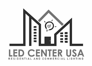 LED CENTER USA RESIDENTIAL AND COMMERCIAL LIGHTING logo