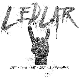 LEDLAR LIVE EACH DAY LIKE A ROCKSTAR logo