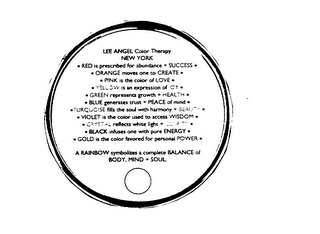 LEE ANGEL COLOR THERAPY NEW YORK logo