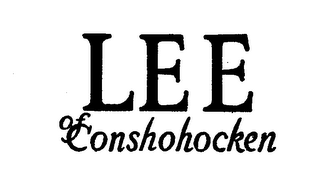 LEE OF CONSHOHOCKEN logo
