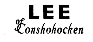 LEE OF CONSHOHOCKEN logo