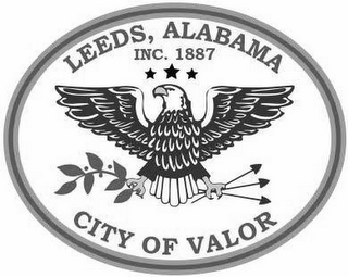 LEEDS, ALABAMA INC. 1887 CITY OF VALOR logo