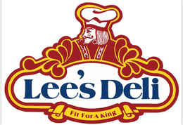 LEE'S DELI FIT FOR A KING logo