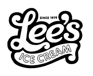 LEE'S ICE CREAM SINCE 1979 logo