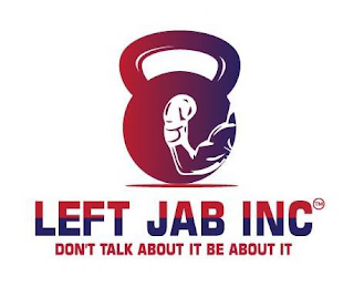 LEFT JAB INC. DONT TALK ABOUT IT BE ABOUT IT. logo