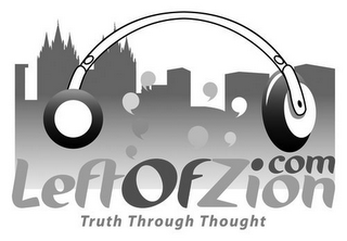LEFT OF ZION .COM TRUTH THROUGH THOUGHT logo
