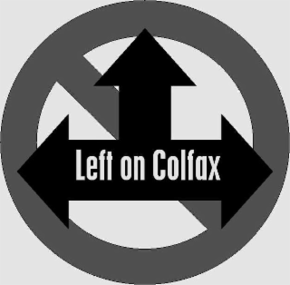 LEFT ON COLFAX logo