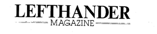 LEFTHANDER MAGAZINE logo