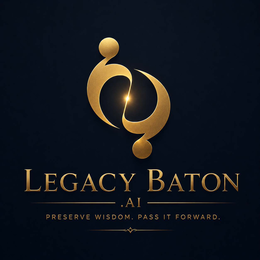 LEGACY BATON .AI PRESERVE WISDOM. PASS IT FORWARD. logo