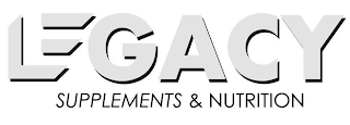 LEGACY SUPPLEMENTS & NUTRITION logo