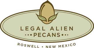 LEGAL ALIEN PECANS ROSWELL · NEW MEXICO logo