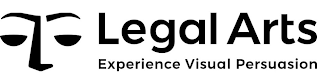 LEGAL ARTS EXPERIENCE VISUAL PERSUASION logo