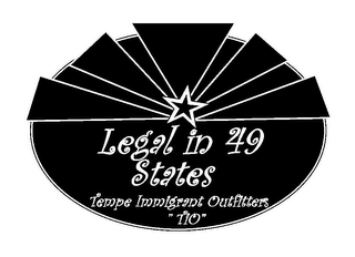 LEGAL IN 49 STATES TEMPE IMMIGRANT OUTFITTERS "TIO" logo