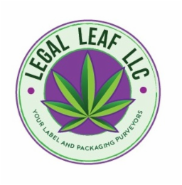 ∙ LEGAL LEAF LLC ∙ YOUR LABEL AND PACKAGING PURVEYORS logo
