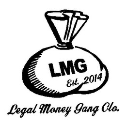LEGAL MONEY GANG CLO. LMG EST. 2014 logo