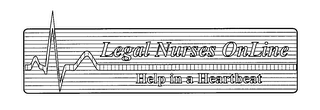 LEGAL NURSES ONLINE HELP IN A HEARTBEAT logo