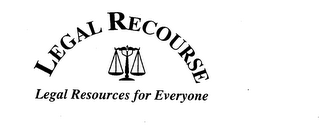 LEGAL RECOURSE LEGAL RESOURCES FOR EVERYONE logo