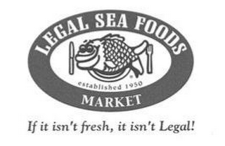 LEGAL SEA FOODS MARKET ESTABLISHED 1950 IF IT ISN'T FRESH, IT ISN'T LEGAL! logo