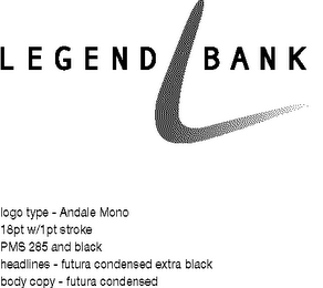 LEGEND BANK logo