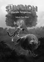 LEGEND OF SUN LION FLORIDA TANGERINES UNLOCK YOUR SHINE! logo