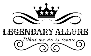 LEGENDARY ALLURE WHAT WE DO IS ICONIC logo