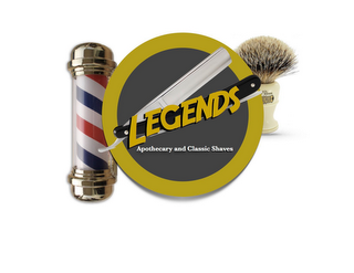 LEGENDS APOTHECARY AND CLASSIC SHAVES logo