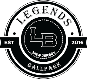 LEGENDS BALLPARK LB NEW JERSEY EST 2016 logo