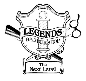 LEGENDS BARBERSHOP THE NEXT LEVEL logo